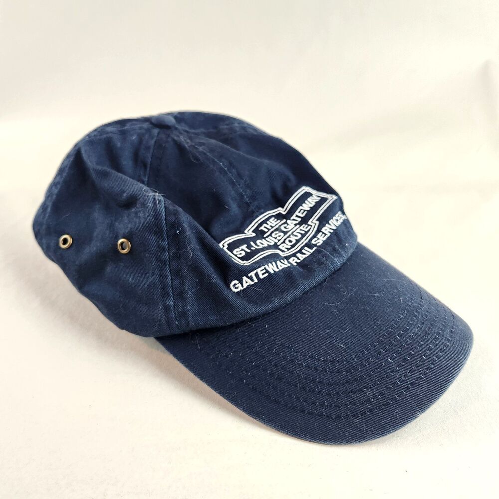 St. Louis Gateway Route Gateway Rail Services Inc Mens Navy Adjustable Hat Cap